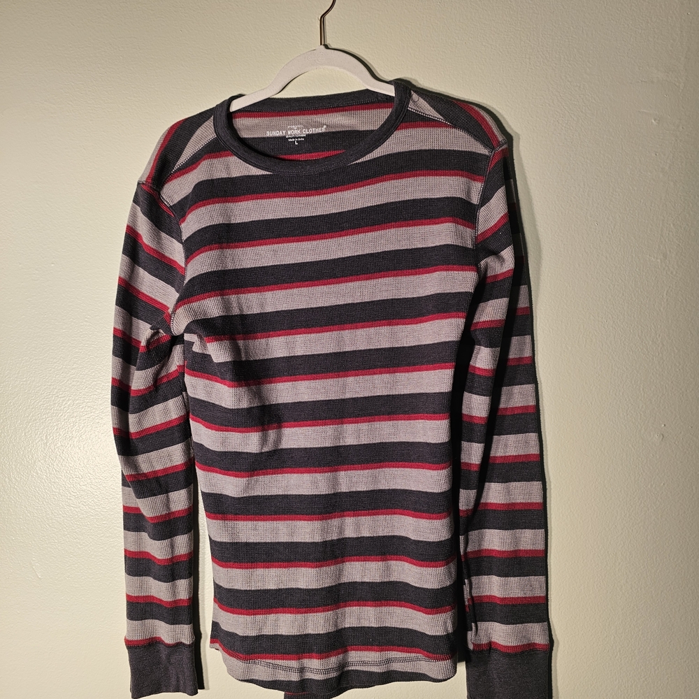 Classic Striped Crewneck Men's Shirt
